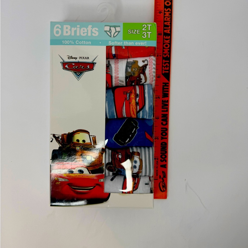 Disney Pixar Cars Boys 2T-3T Briefs Lightning McQueen Dinoco Piston Cup Set of 6